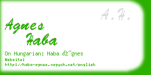 agnes haba business card